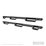 Westin 99-16 Ford F-250/350/450/550 CC (6.75ft Bed) HDX Drop Whl to Whl Nerf Step Bars - Text Blk thumbnail 3