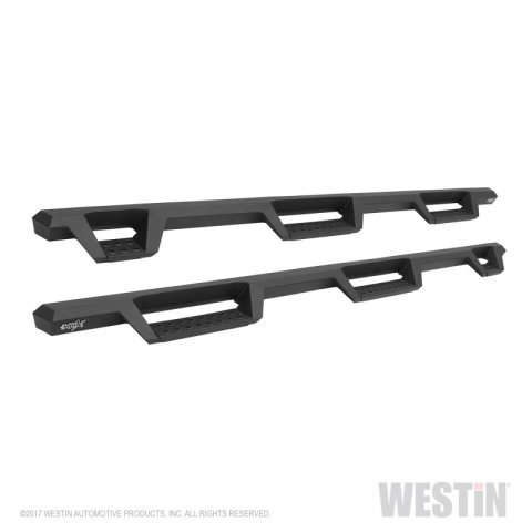 Westin/HDX 09-18 Dodge/Ram 1500 Crew Cab (5.5ft Bed) Drop Wheel to Wheel Nerf Step Bars - Txt Black thumbnail 2