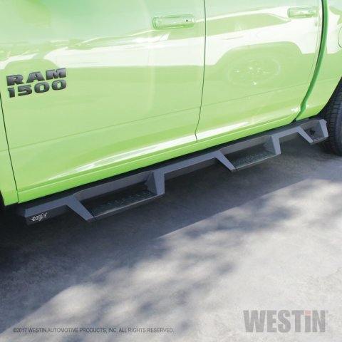 Westin/HDX 09-18 Dodge/Ram 1500 Crew Cab (5.5ft Bed) Drop Wheel to Wheel Nerf Step Bars - Txt Black thumbnail 6