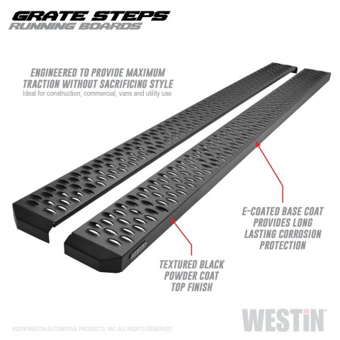 Westin Grate Steps Running Boards 83 in - Textured Black thumbnail 5