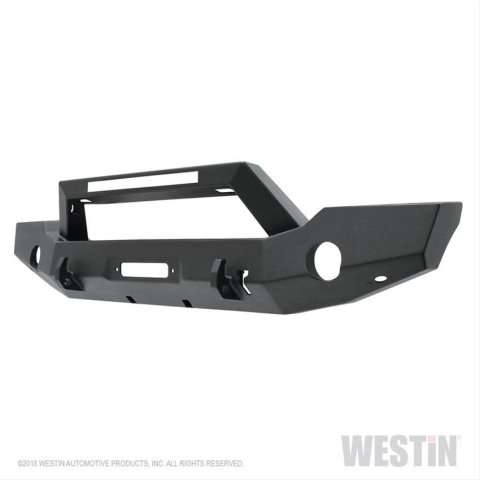 Westin 18-20 Jeep Wrangler WJ2 Full Width Front Bumper w/LED Light Bar Mount Textured Black thumbnail 1
