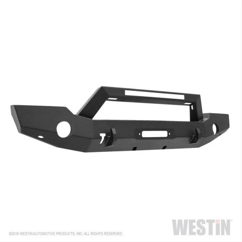 Westin 18-20 Jeep Wrangler WJ2 Full Width Front Bumper w/LED Light Bar Mount Textured Black thumbnail 2