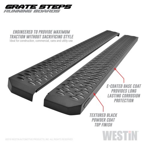 Westin Grate Steps Running Boards 68 in - Textured Black thumbnail 1