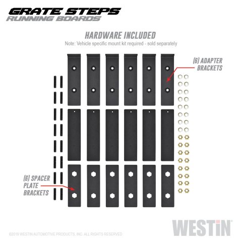 Westin Grate Steps Running Boards 68 in - Textured Black thumbnail 5