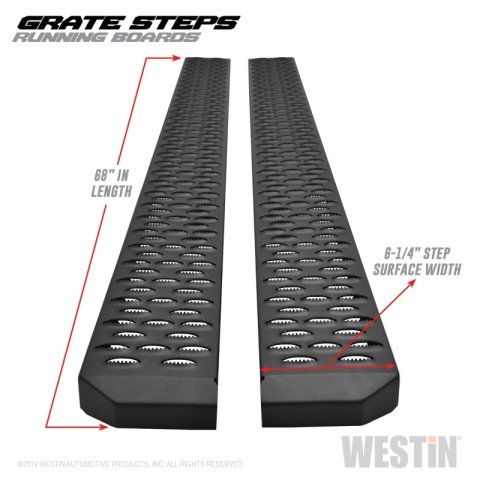 Westin Grate Steps Running Boards 68 in - Textured Black thumbnail 8
