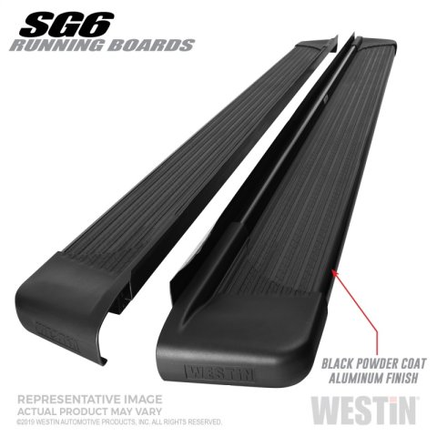 Westin SG6 Black Aluminum Running Boards 89.50 in thumbnail 1