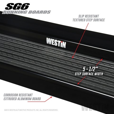 Westin SG6 Black Aluminum Running Boards 89.50 in thumbnail 2