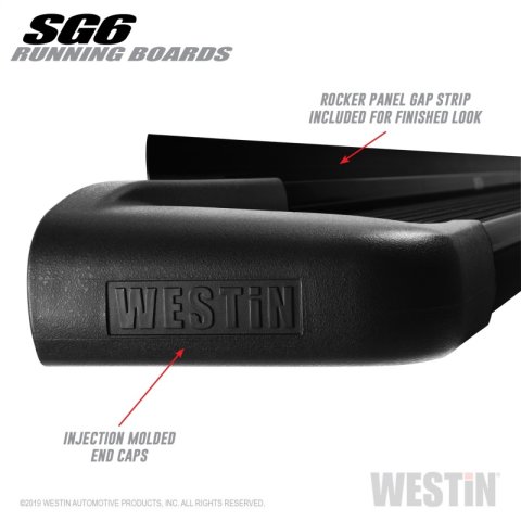 Westin SG6 Black Aluminum Running Boards 89.50 in thumbnail 3