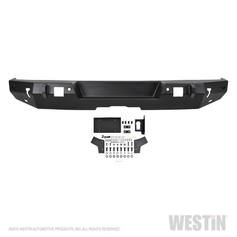 Westin 18-19 Jeep Wrangler JL WJ2 Rear Bumper w/ Sensors (Excl. Wrangler JK) - Textured Black thumbnail 7