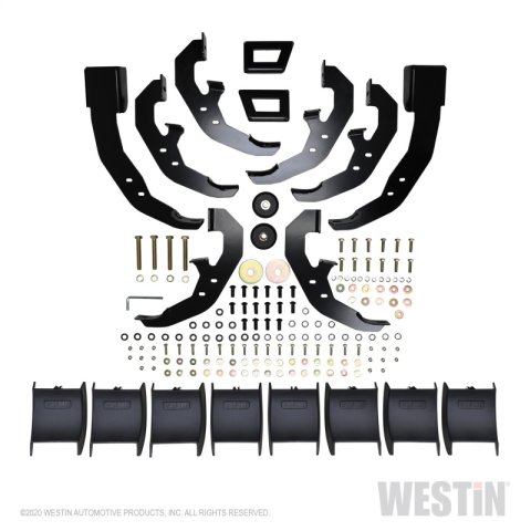Westin 2020 Chevy Silverado 2500/3500 Crew Cab (6.5ft Bed) PRO TRAXX Oval W2W Nerf Step Bars - Black thumbnail 4