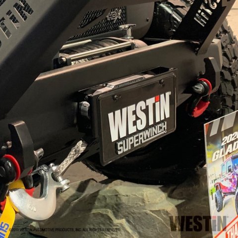 Westin Winch Mount License Plate Re-locator - Black thumbnail 3