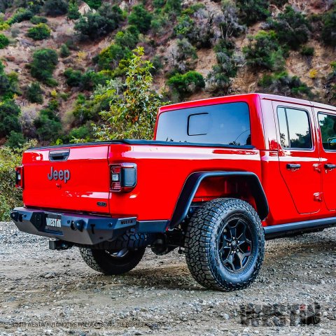 Westin 2020 Jeep Gladiator Tube Fenders - Rear - Textured Black thumbnail 1