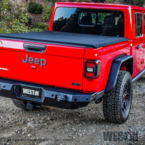 Westin 2020 Jeep Gladiator Tube Fenders - Rear - Textured Black thumbnail 2