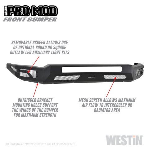 Westin 2011-2016 Ford F-250/350/450/550 Super Duty Pro-Mod Front Bumper thumbnail 3