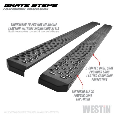 Westin Grate Steps Running Boards 90 in - Textured Black thumbnail 4