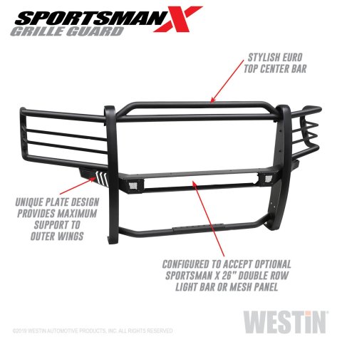 Westin 19-20 Ram 2500/3500 Sportsman X Grille Guard - Textured Black thumbnail 7