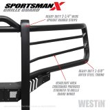 Westin 19-21 Ram 1500 Sportsman X Grille Guard - Textured Black (Excluding Classic & Rebel) thumbnail 6