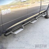 Westin/HDX 10-18 Ram 2500/3500 Crew Cab (8ft Bed) Drop Wheel to Wheel Nerf Step Bars - Txt Black thumbnail 1