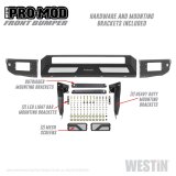 Westin 16-20 Toyota Tacoma Pro-Mod Front Bumper - Textured Black thumbnail 2