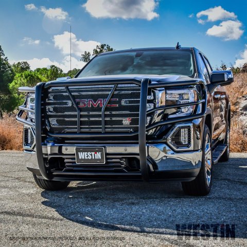 Westin 19-21 GMC Sierra 1500 HDX Grille Guard - Black thumbnail 2