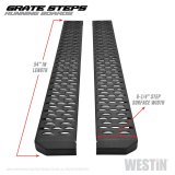 Westin Grate Steps Running Boards 54 in - Textured Black thumbnail 2