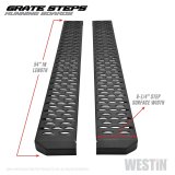 Westin Grate Steps Running Boards 54 in - Textured Black thumbnail 6