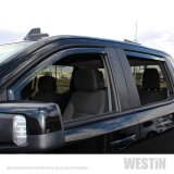 Westin 19-21 Chevy Silverado Crew Cab Pickup In-Channel Wind Deflector 4pc - Smoke thumbnail 2