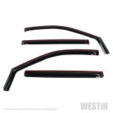 Westin 19-21 Chevy Silverado Crew Cab Pickup In-Channel Wind Deflector 4pc - Smoke thumbnail 4