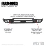 Westin 15-19 Chevrolet Silverado 2500/3500 Pro-Mod Front Bumper - Textured Black thumbnail 4