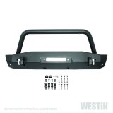 Westin 18-22 Jeep Wrangler JL / 20-22 Gladiator WJ2 Stubby Front Bumper w/Bull Bar - Tex. Blk thumbnail 5