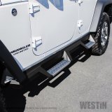 Westin 07-18 Jeep Wrangler JKU 4dr. HDX Stainless Drop Nerf Step Bars - Tex. Blk thumbnail 3