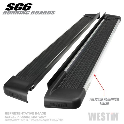 Westin Polished Aluminum Running Board 83 inches SG6 Running Boards - Polished thumbnail 2