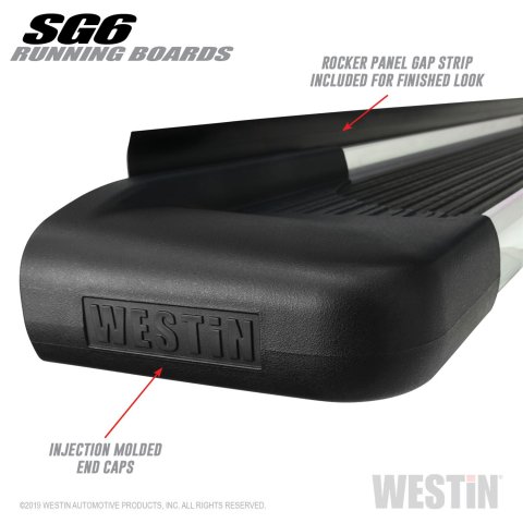 Westin Polished Aluminum Running Board 83 inches SG6 Running Boards - Polished thumbnail 3