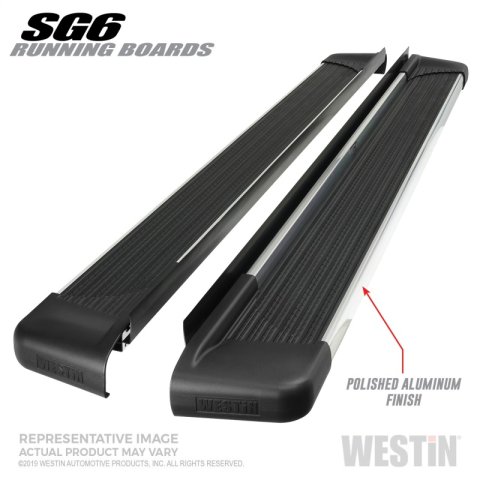 Westin Polished Aluminum Running Board 83 inches SG6 Running Boards - Polished thumbnail 4