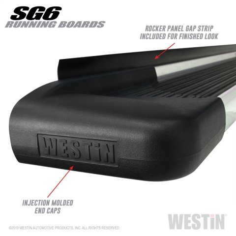 Westin Polished Aluminum Running Board 83 inches SG6 Running Boards - Polished thumbnail 8