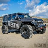 Westin 18-22 Jeep Wrangler JLU 4dr Platinum 4 Oval Nerf Step Bars - Tex. Blk thumbnail 3
