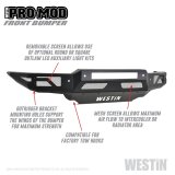 Westin 19-21 Ford Ranger Pro-Mod Front Bumper - Tex. Blk thumbnail 6