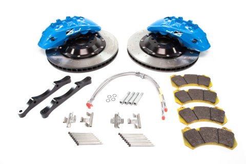 Alcon 2009+ Nissan GT-R R35 412x36mm Rotor 6 Piston Caliper RC6 Front Axle Kit - Sky Blue thumbnail 1