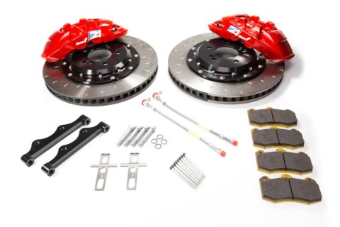 Alcon 2009+ Nissan GT-R R35 380x33mm Rotor 4 Piston Caliper RC4 Rear Axle Kit - Red thumbnail 2
