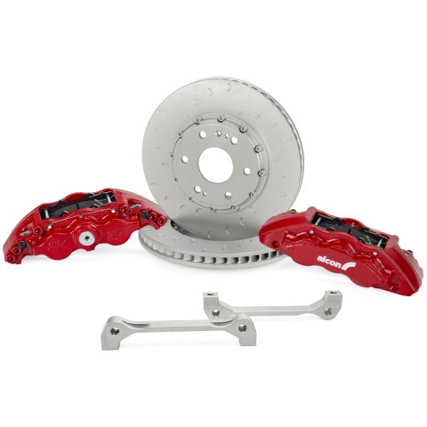 Alcon 19+ Silverado/Sierra 20+ Suburban/Tahoe/Yukon 355x33mm 6-Piston Caliper FRT Brake Kit - Red thumbnail 1