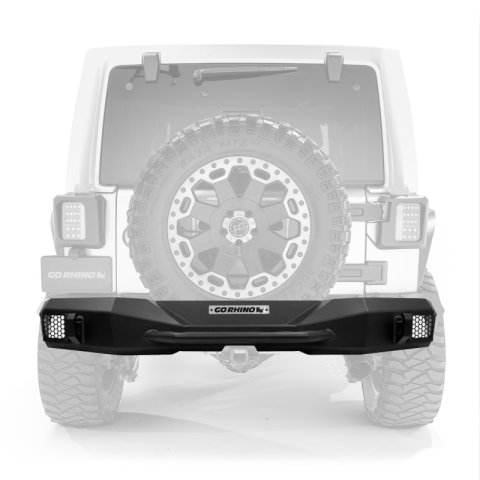 Go Rhino 07-18 Jeep Wrangler JK/JKU Rockline Rear Stubby Bumper thumbnail 1