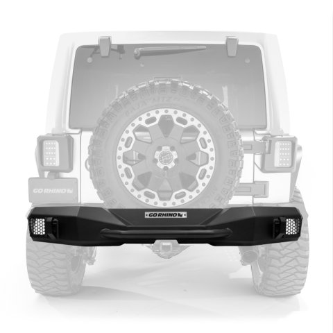 Go Rhino 07-18 Jeep Wrangler JK/JKU Rockline Rear Stubby Bumper thumbnail 2