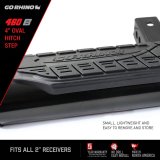 Go Rhino 4in Oval Hitch Step - Black thumbnail 4