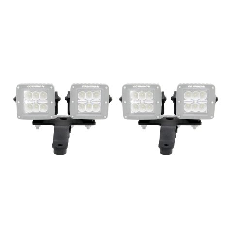 Go Rhino 18-20 Jeep Wrangler JL/JLU/Gladiator JT Light Mount - Two 3in Cubes thumbnail 1