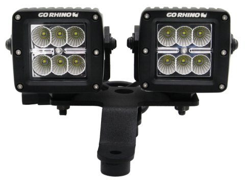 Go Rhino 18-20 Jeep Wrangler JL/JLU/Gladiator JT Light Mount - Two 3in Cubes thumbnail 3