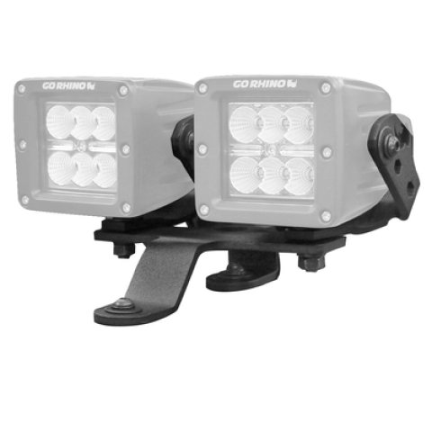 Go Rhino 18-20 Jeep Wrangler JL/JLU/Gladiator JT Light Mount - Two 3in Cubes thumbnail 7