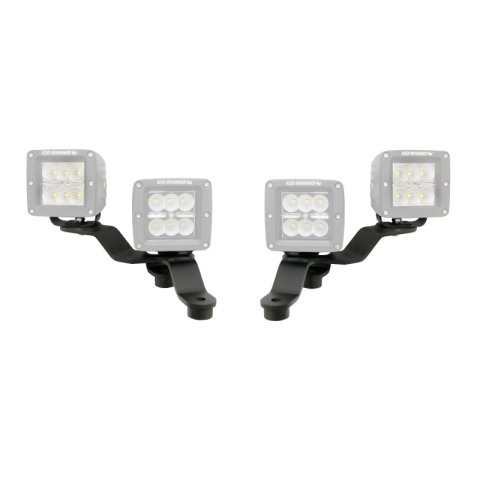 Go Rhino 18-20 Jeep Wrangler JL/JLU/Gladiator JT Light Mount - Two 3in Cubes Offset thumbnail 2