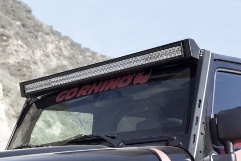 Go Rhino 07-18 Jeep Wrangler JK WLF Windshield Light Mount Frame - 50in Light Bar thumbnail 9
