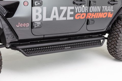 Go Rhino Dominator Extreme D1 Side Steps - Tex Blk - 87in thumbnail 3
