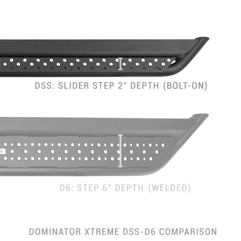 Go Rhino Dominator Extreme DSS Sliders - Tex Blk - 80in thumbnail 4
